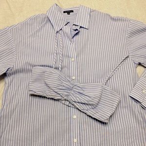 Pinstripe button down shirt